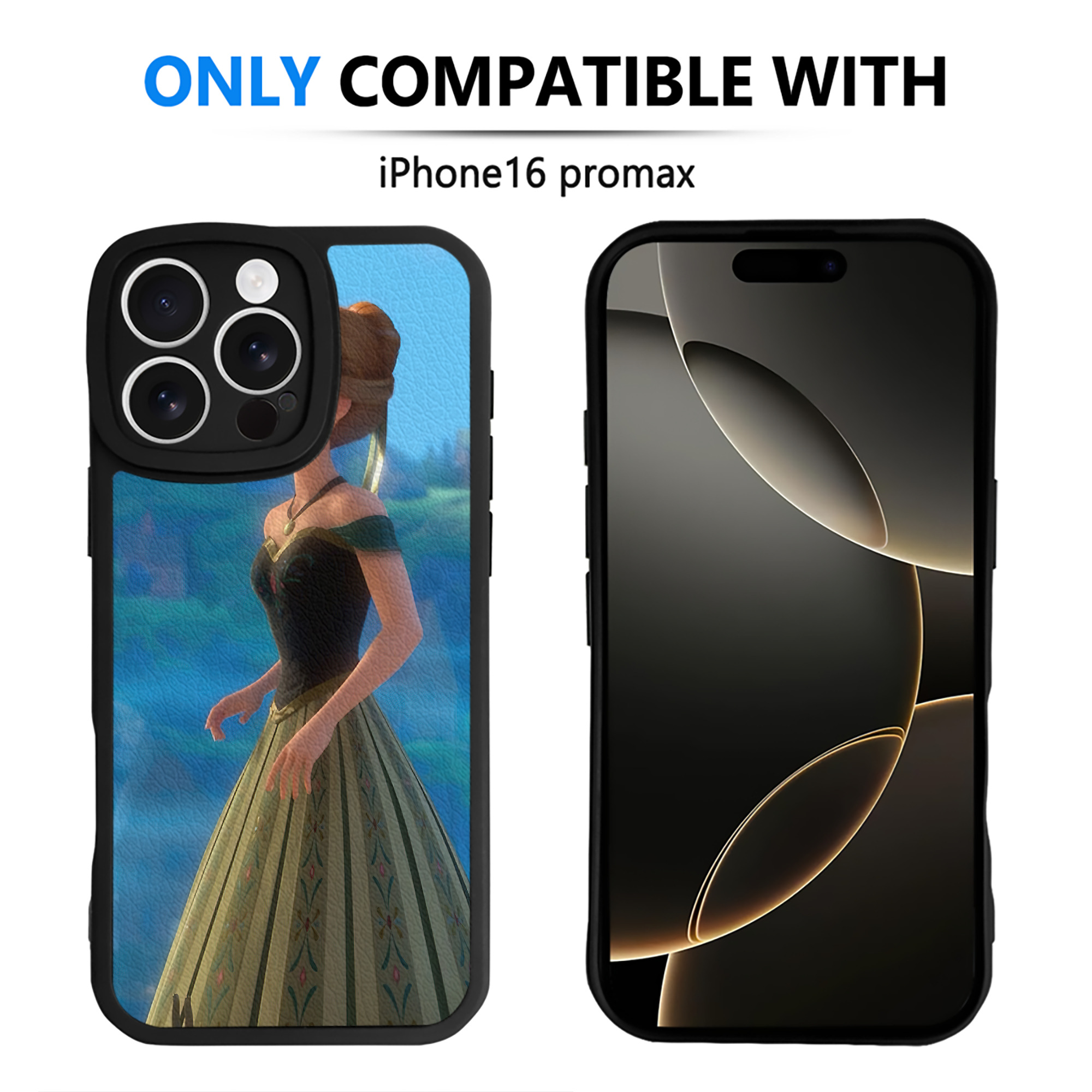 （画像用） アナと雪の女王 アンナ エルサ Frozen Anna Elsa 【iPhone 16シリーズ対応】シリコンスマホケース（レザー調） 材質：シリコン
